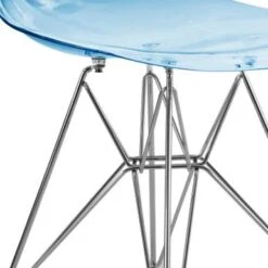 LeisureMod Cresco Modern Dining Side Chair Eiffel Chrome Legs - Transparent Black 33 LeisureMod Cresco Modern Dining Side Chair Eiffel Chrome Legs - Transparent Black -Gourmet Interiors c73eda95 ba69 46b3 a39f cd0194c7a985