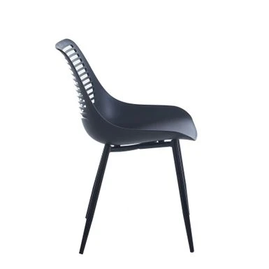 Porthos Home Ebrill Dining Chairs Set Of 2, Plastic Shell, Iron Legs - Black 6 Porthos Home Ebrill Dining Chairs Set Of 2, Plastic Shell, Iron Legs - Black - Image 4