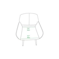 Modern Open Back Upholstered Dining Chair With Wood Legs - Yellow -Gourmet Interiors c8a13642 0867 41b6 a83e ec7d3c903458