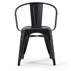 WYNDENHALL Elisse Industrial Metal Dining Arm Chair (Set Of 2), Fully Assembled - 20.6"w X 19.7"d X 28.3"h - Distressed Black And Silver 27 WYNDENHALL Elisse Industrial Metal Dining Arm Chair (Set Of 2), Fully Assembled - 20.6"w X 19.7"d X 28.3"h - Distressed Black And Silver -Gourmet Interiors c8ddcf47 15bf 4703 b70f 7947ef60b16a