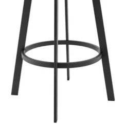 Capri Swivel Modern Black Metal And Slate Gray Faux Leather Bar And Counter Stool -Gourmet Interiors c9250a5a bbc1 42a5 afe4 9d0af21df24d