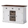 NovaSolo Halifax Mahogany Accent Buffet With 2 Baskets - White -Gourmet Interiors c95145f0 4f56 4873 8c04 47057861ea32