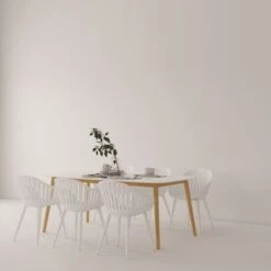 Midtown Concept Petri Indoor Black Or White Dining Set - 7 Piece - White Set -Gourmet Interiors c9d1daaa 504b 4d46 8335 d1fd71e1f2f2