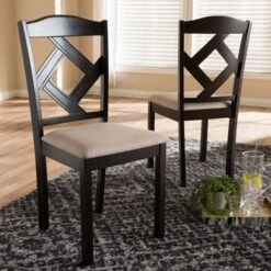Copper Grove Monongahela Contemporary Fabric Dining Chair Set - Brown -Gourmet Interiors c9f81089 0096 4b5b 8b78 2f4e07467110