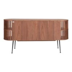 Aurelle Home Mid-Century Modern Solid Walnut Sideboard - Natural Oil -Gourmet Interiors caa23d6d cc0c 42aa b633 f5dfc22e0421