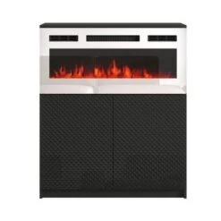 Carla 01 WH-EF Electric Fireplace Sideboard - Black 20 Carla 01 WH-EF Electric Fireplace Sideboard - Black -Gourmet Interiors cb88f446 9357 4829 8dfc 1a4cc734f009