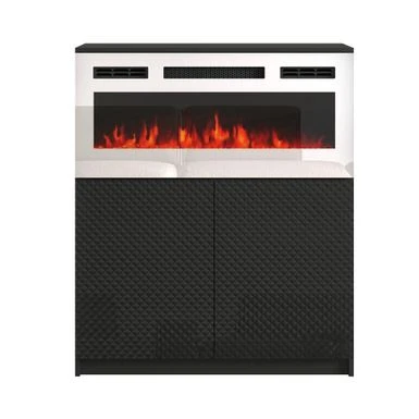 Carla 01 WH-EF Electric Fireplace Sideboard - Black 6 Carla 01 WH-EF Electric Fireplace Sideboard - Black - Image 4