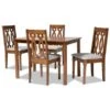 Baxton Studio Cherese Modern And Contemporary 5-Piece Wood Dining Set - Grey -Gourmet Interiors cc95b02c 445a 4c80 9c84 f8659de2a69f