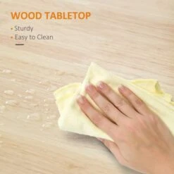 HOMCOM Kitchen Trolley, Wood Top Utility Cart On Wheels With Open Shelf And Storage Drawer For Dining Room, Kitchen - Grey -Gourmet Interiors cd5c3d5d 97a4 4dea a9ab fd8dd34800a8