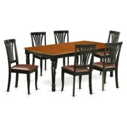 Kitchen Table Set - One Dover Dining Table And Kitchen Chairs - Black And Cherry Finish (Pieces & Seat Type Options) - DOAV9-BCH-W -Gourmet Interiors cd7e0e36 6a0d 45f9 88be c8550f434a45