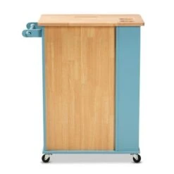 Copper Grove Hudaydah Modern Blue Kitchen Cart -Gourmet Interiors cd9caadc d3c5 470c 8a0f 62e8709a57b3