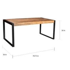 Handmade Timbergirl Reclaimed Mango Wood Dining Table (India) - Small - 60" Long -Gourmet Interiors ce34036d 4daf 4e37 8672 74b52ffbc2d6