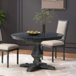 Alamosa Circular Dining Table By Christopher Knight Home - Grey