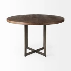 Faye I Grey Solid Wood W/Gold Metal Base Dining Table - Square - Medium Brown 29 Faye I Grey Solid Wood W/Gold Metal Base Dining Table - Square - Medium Brown -Gourmet Interiors ce7f15c3 0d63 4075 bfc7 0d35cf80955c