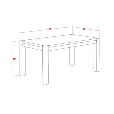 Modern Dining Table Set - Dining Chairs With Fabric Seat & Wood Dining Table - Antique Walnut Finish (Pieces Options) - CNAB7-N8-05 16 Modern Dining Table Set - Dining Chairs With Fabric Seat & Wood Dining Table - Antique Walnut Finish (Pieces Options) - CNAB7-N8-05 - Image 14
