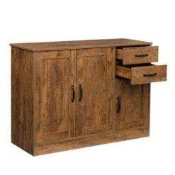 Nestfair Modern Wood Buffet Sideboard Console Table With 2 Doors - Oak -Gourmet Interiors cef88ab7 0586 4c2b 8926 7a2318487dbe