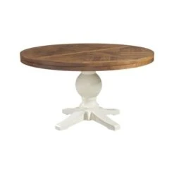 The Gray Barn Nook Round Standard Height Dining Table - White