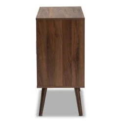 Carson Carrington Agnew Mid-century Modern 3-drawer Sideboard Buffet - Walnut And White -Gourmet Interiors cf52af86 fbe9 40ac b366 038cb9a219a5