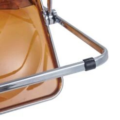 LeisureMod Lawrence Acrylic Folding Chair (Set Of 2) - 30" - Tangerine -Gourmet Interiors cf9dbb14 e16f 479f 9243 5aa773dda7de