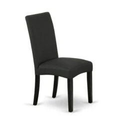 Dining Room Set - A Rectangular Table And Upholstered Dining Chairs - Cement And Black Finish (Pieces Options) - X696DR124-5 -Gourmet Interiors cfd15869 e6df 443b b53d 1c5d15968818