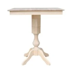 36" X 36" Square Top Pedestal Table - Unfinished - 35.9"H -Gourmet Interiors cfe5aaf6 467f 4af6 88c0 fa1a31e88ca4