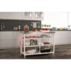 Hillsdale Kennon Kitchen Cart In White With Stainless Steel Top - Kitchen Cart - Stainless Steel 1 Hillsdale Kennon Kitchen Cart In White With Stainless Steel Top - Kitchen Cart - Stainless Steel -Gourmet Interiors d0d5923a b36c 48b2 8244 d7f84be6a33e