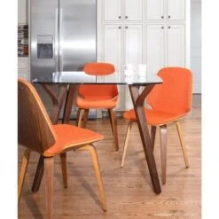 Folia Mid-century Modern Square Dining Table - Walnut -Gourmet Interiors d13c0fa7 7de5 42fa bd70 60e70adc1b7f