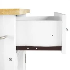 Savannah Wood Top Compact Kitchen Island/Cart - 37"H X 22.25"W X 15.75"D - Kitchen Cart - Wood - White 30 Savannah Wood Top Compact Kitchen Island/Cart - 37"H X 22.25"W X 15.75"D - Kitchen Cart - Wood - White -Gourmet Interiors d1936422 bd1e 460c 9833 59b4ab9557c7