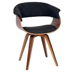 Carson Carrington Vamdrup Modern Dining Chair - Blue And Walnut