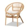 Baxton Studio Adrina Modern Bohemian Natural Brown Rattan Dining Chair - White, Natural Brown -Gourmet Interiors d3e20ec3 76f4 49de ab3a 2b5334331bf7