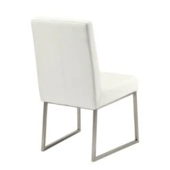 Aurelle Home Seville Modern White Dining Chair - 28" X 32" X 21" - Dining Chair -Gourmet Interiors d3ed59ba 8aec 4762 af44 61b12c6c11d8