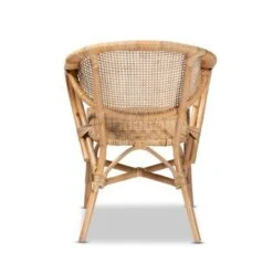 Baxton Studio Varick Bohemian Natural Brown Finished Rattan Dining Chair - Natural Brown -Gourmet Interiors d43a6625 3762 47c3 8586 9ec482d9e9fb