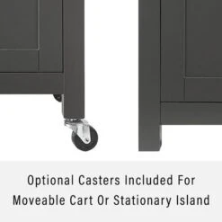 Tristan Kitchen Island/Cart - Gray -Gourmet Interiors d4f4ddf7 27b6 4a38 9790 a22d2e08c9f2