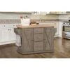 Hillsdale Brigham Kitchen Island In Gray With Wood Top - 36.25H X 48W X 18D - Portable -Gourmet Interiors d5c2db8e e9c3 4e3e acc1 ac3dc315bfd7