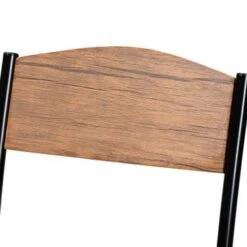 Baxton Studio Neona Modern Industrial Walnut Brown Finished Wood And Black Metal 5-Piece Dining Set - 5-Piece - Walnut Brown, Black -Gourmet Interiors d5fe76cd 9a65 474b 81e5 f6536de5e025