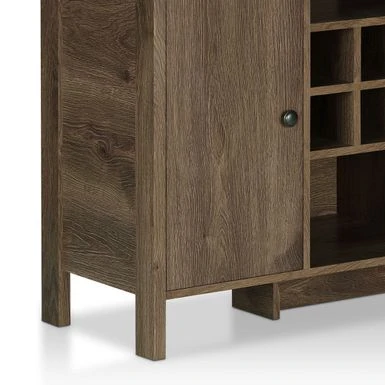 DH BASIC Rustic Distressed Walnut 42" Buffet With Wine Grid By Denhour - Distressed Walnut 7 DH BASIC Rustic Distressed Walnut 42" Buffet With Wine Grid By Denhour - Distressed Walnut - Image 5