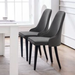 Mcombo Dining Chairs Sets Of 2, Modern Mid-Century Accent Side Chairs For Dining, Living Room, Kitchen - N/A - Black -Gourmet Interiors d6a594c4 c702 41f2 b797 25aeaeb1e114