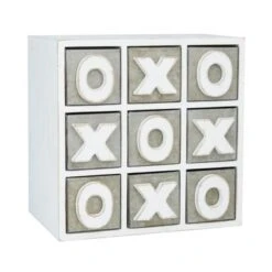 White Wood Traditional Tic Tac Toe Cabinet - 11 X 9 X 11 - White - 11 X 9 X 11 -Gourmet Interiors d6e63f26 08c0 4b9c 84d5 112c2c906293