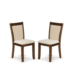 East West Furniture Kitchen Set, A Modern Table And Dining Chairs With Linen Fabric Seat (Pieces Option) - X726MZN32-5 -Gourmet Interiors d77c9f92 6803 45e1 a163 6c4fe292ef33