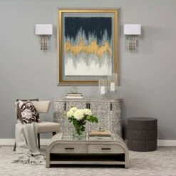 Moseley Light Gray Fir Veneer W/ 4 Doors Accent Cabinet - Off-White -Gourmet Interiors d7cf7fe8 e8a7 491f ac2c 2a1d1695bc4a