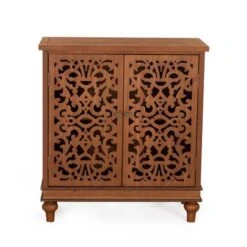 PHI VILLA 2-door Intricate Traditional Antique Storage Cabinet - Grey -Gourmet Interiors d86d7262 a218 4629 a826 276bc0308d60