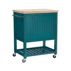 The Curated Nomad Coyote Teal Kitchen Cart - Teal -Gourmet Interiors d941443a e3c9 496a 988d 8aa92c41881a