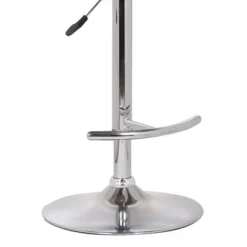 Butterfly Adjustable Height Swivel Black Faux Leather And Walnut Wood Bar Stool With Chrome Base -Gourmet Interiors d97cfcea 1487 4d90 9e1f 28b3b6824bd1