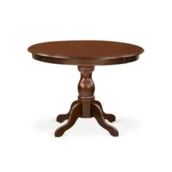 East West Furniture Dining Room Table Set- Kitchen Chairs And Dining Room Table - Wooden Seat - Mahogany Finish (Pieces Option) - HBDL3-MAH-W -Gourmet Interiors db3efa22 88b3 4bd5 aacd a62ef58df9fc