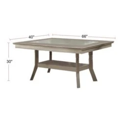 Dining Table With Glass Inserted Top In Antique Silver - Rectangle Top -Gourmet Interiors db8db434 64de 4169 a28c 304281429095
