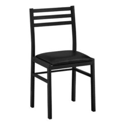 Dining Table Set/ 3pcs Set/ Small/ 35" Drop Leaf/ Kitchen/ Metal/ Laminate/ Brown/ Black/ Contemporary/ Modern -Gourmet Interiors dcb7d970 4a9c 4816 819f 3816870d4b40