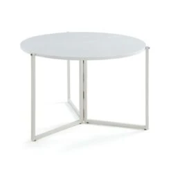 Somette Round Foldaway Dining Table - Grey Oak Veneer -Gourmet Interiors dd742cc3 90b7 4eef 9c9b 8cfd244fe4fa