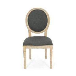 Phinnaeus Upholstered Farmhouse Dining Chairs (Set Of 2) By Christopher Knight Home - Natural + Black Checkerboard And Dark Gray Cushion -Gourmet Interiors de7d9957 6de6 42a5 8496 33532cd62185