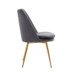 Porthos Home Tori Velvet Gold Legs Kitchen Dining Room Chair - Pink -Gourmet Interiors deca6443 a8c2 47cb b04e 0d562fb8c807