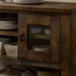 Carbon Loft Glamdring Rustic 7-shelf Dining Buffet - Rustic Oak -Gourmet Interiors def0db26 37ea 4172 ba65 0587531c4682